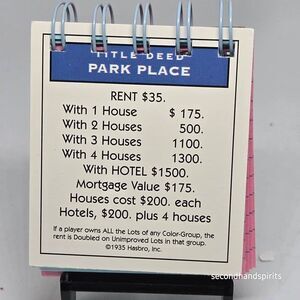 Hand-Assembled Monopoly-Themed Mini Journal -Park Place